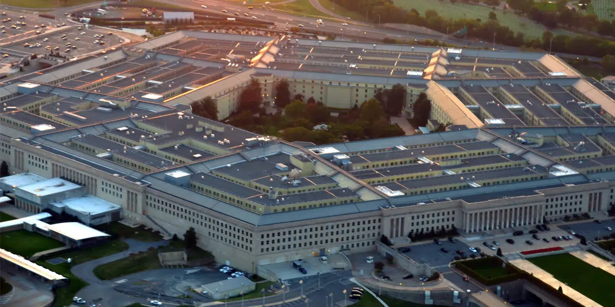 An aerial view of the Pentagon