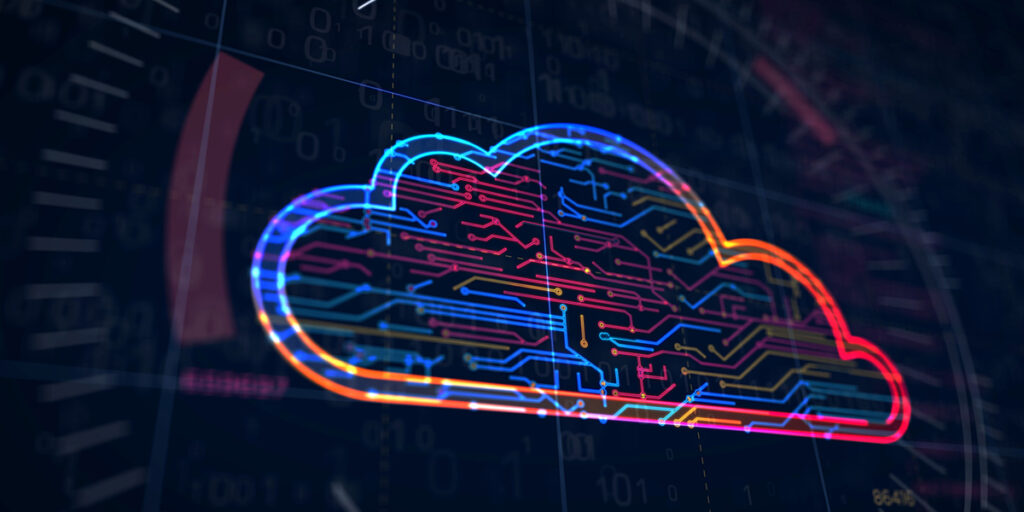 A cloud on a computer board