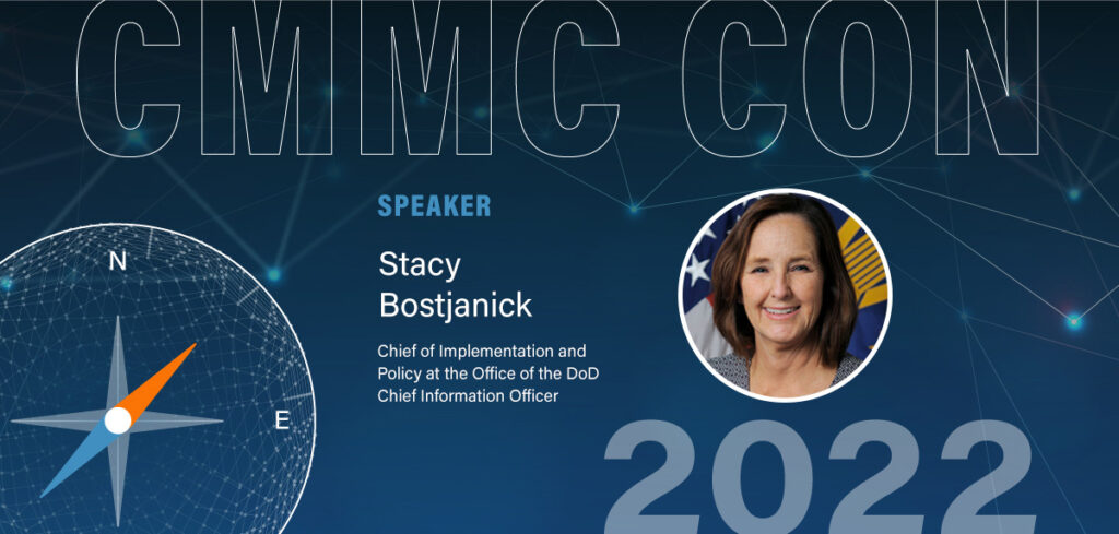 A header image for CMMC Con 2022 featuring a speaker