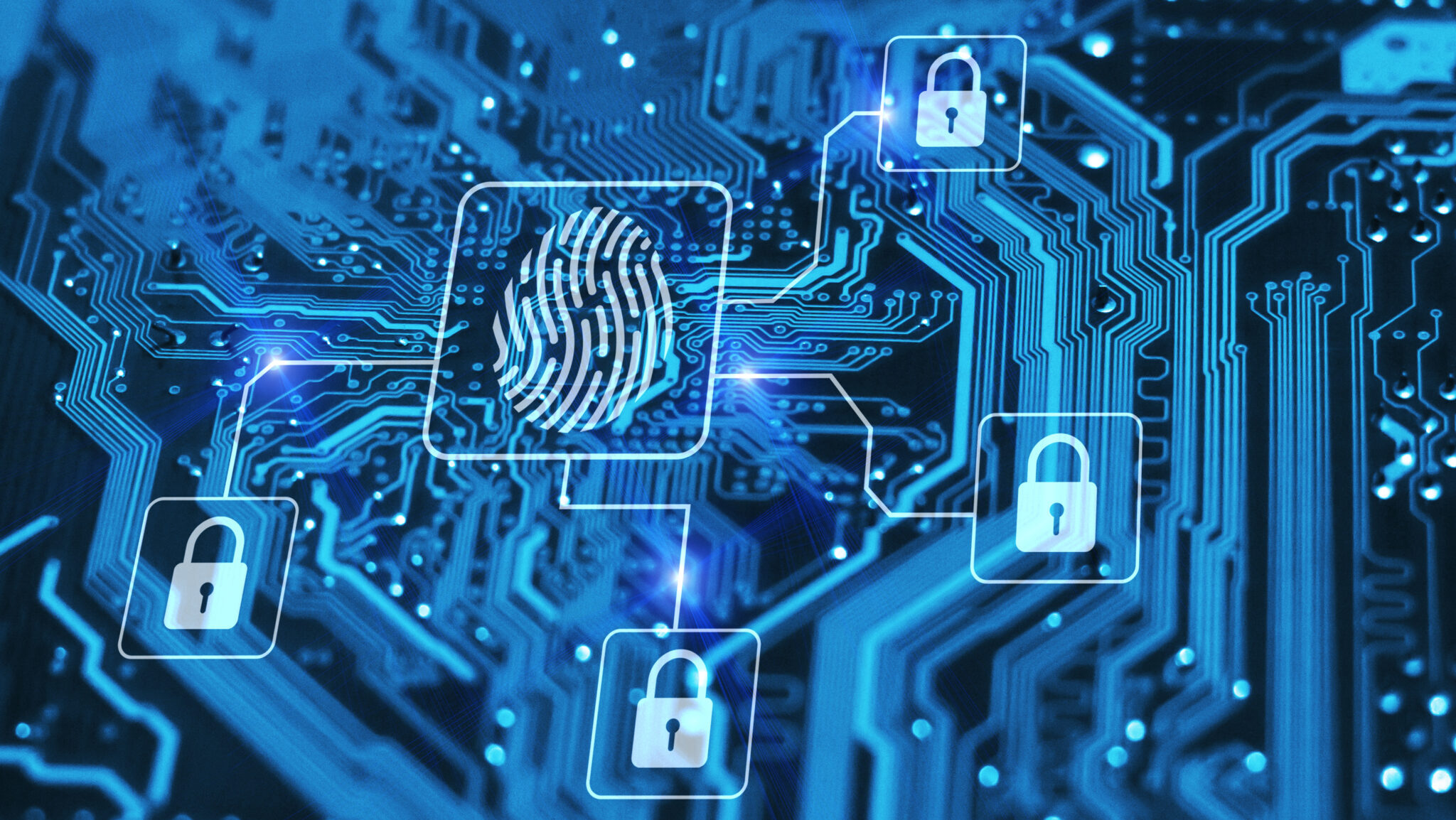 Digital screen with locks and finger prints